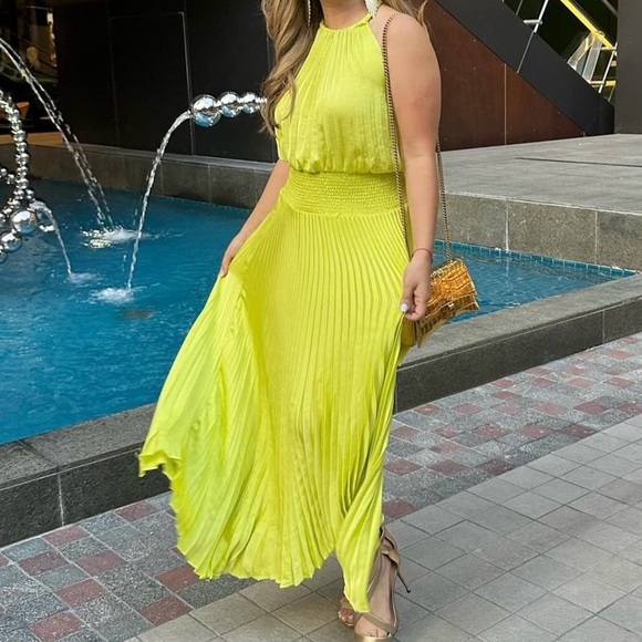 Joie Dresses & Skirts - Joie Pleated Halter MIDI Dress